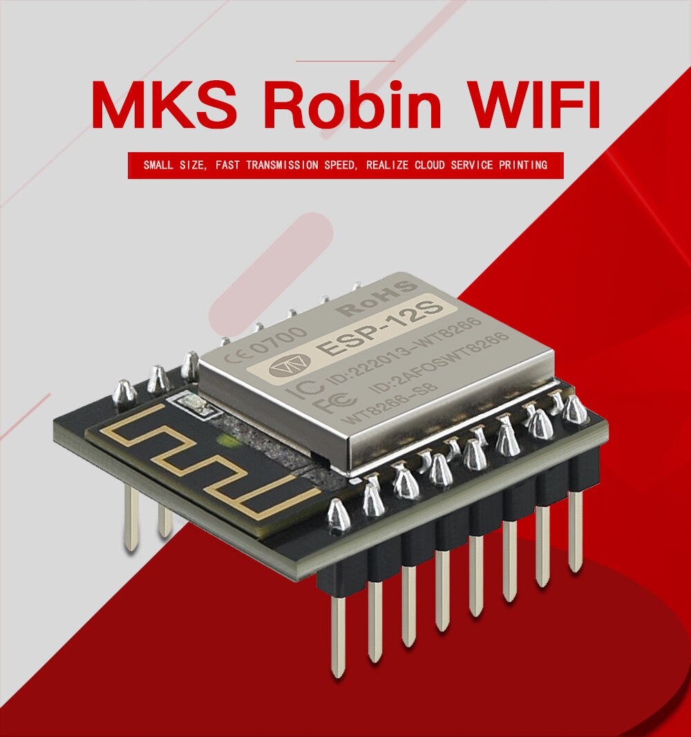 3D Printer Wireless Router ESP8266 WIFI module MKS Robin-WIFI V1.0 APP remote control for MKS Robin mainboard high stability customize