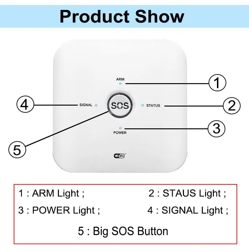 Custom Tuya Smart Wifi+GSM Wireless Smart Home Tuya Alarm System Compatible with Alexa smart security devices Manufacturer