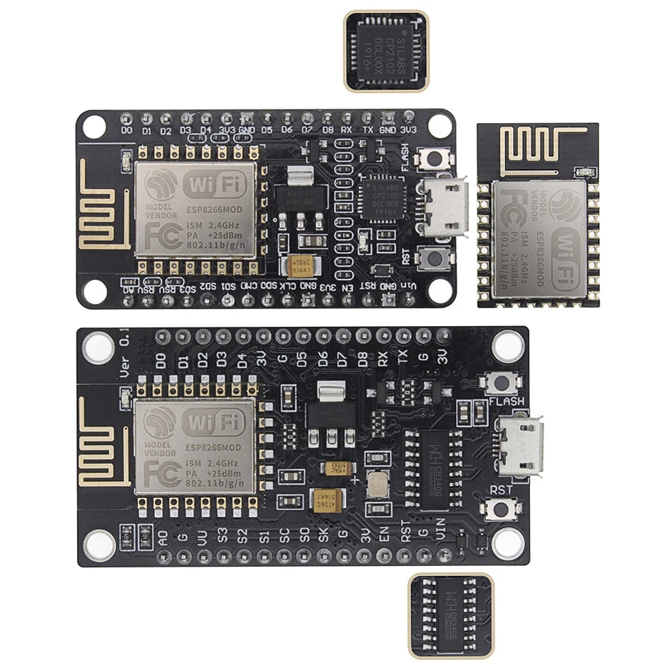 Custom Wireless module CH340/CP2102 NodeMcu V3 V2 Lua WIFI Internet of Things development board based ESP8266 ESP-12E with pcb Antenna Manufacturer