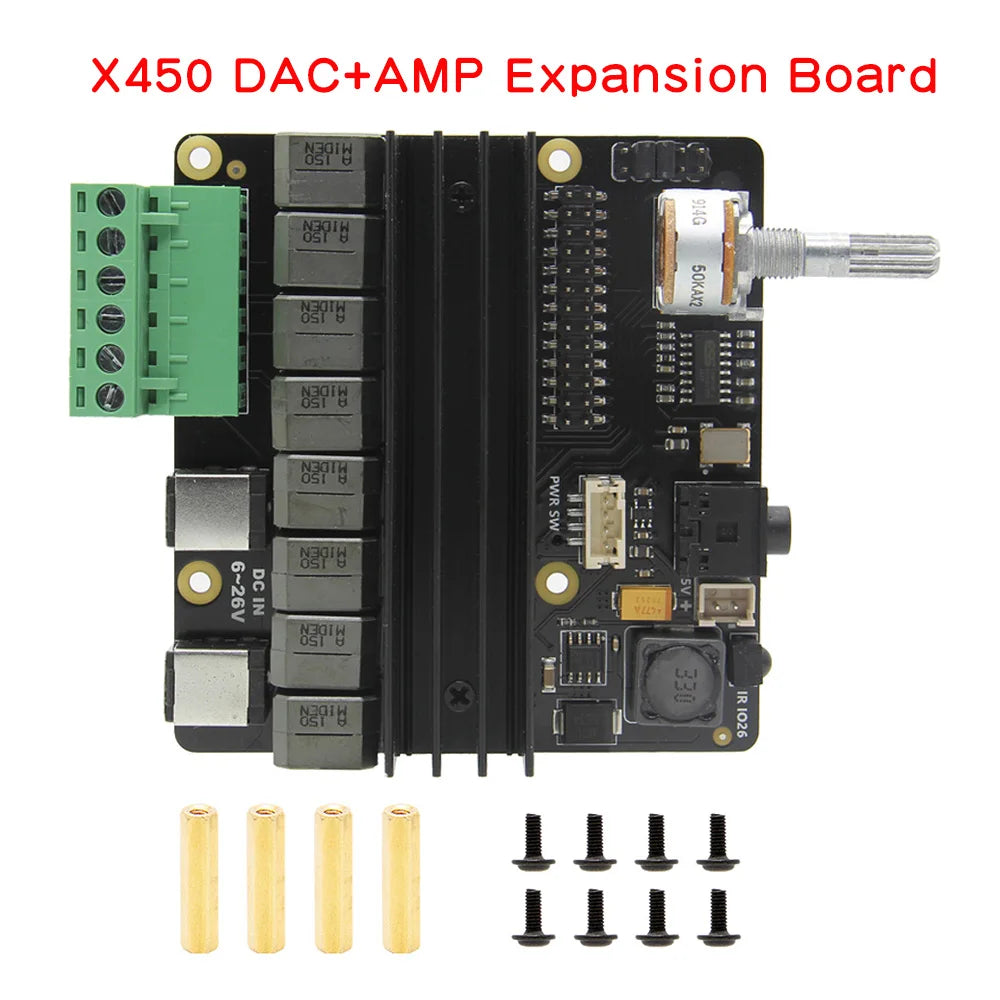 Custom Raspberry pi 4 Computer Model B HIFI DAC+AMP Expansion Board, X450 Audio Sound Card for Raspberry Pi 4/Pi 3B+ Plus/3B Manufacturer