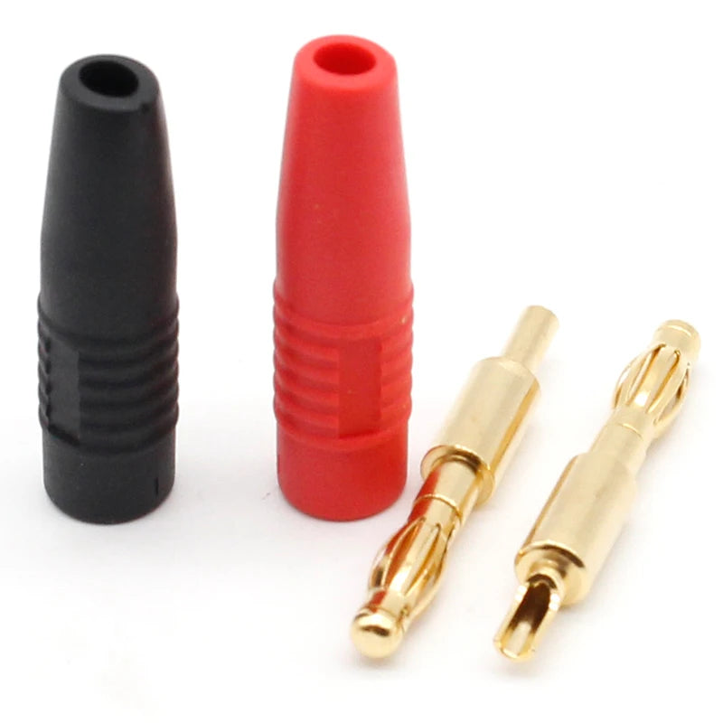 Custom New 4mm Plugs Gold Plated Musical Speaker Cable Wire Pin Banana Plug Connectors Manufacturer