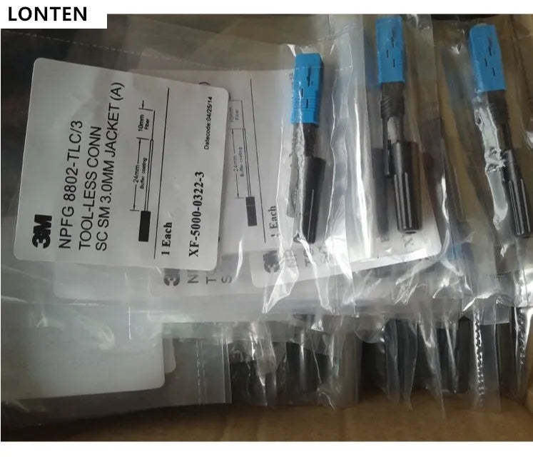 Custom 3M 8802-TLC/3 SC/APC UPC single-mode fiber optic quick connector 3M SC 3.0 FTTH Fiber Optic Fast Connector Manufacturer