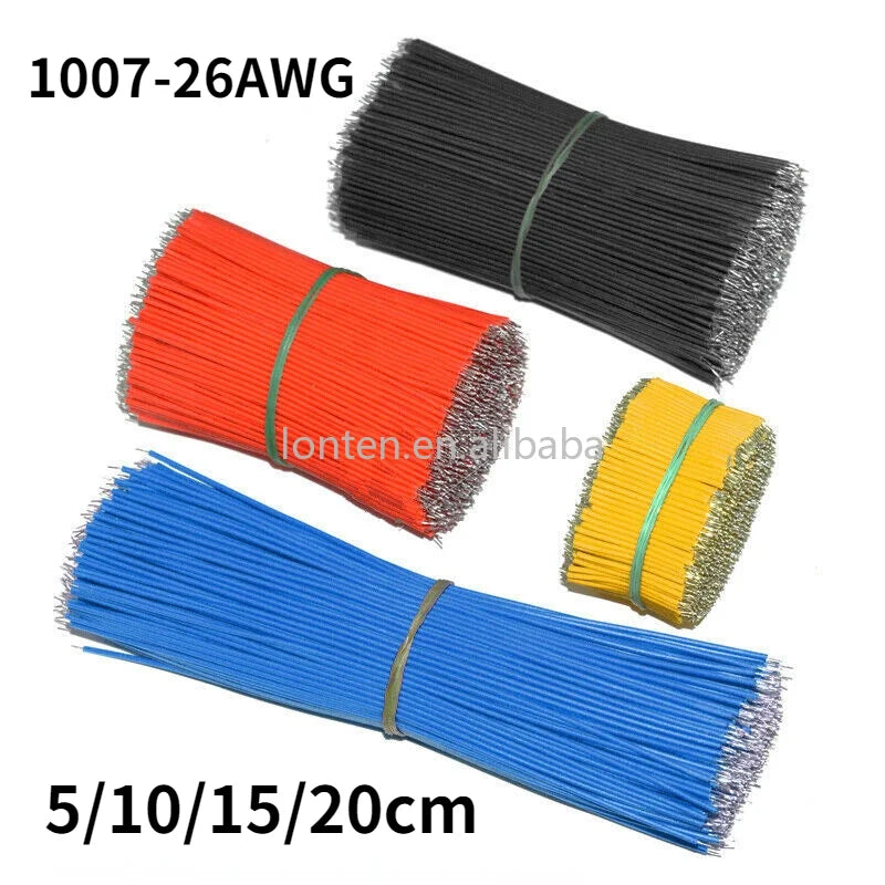 Custom 26AWG Tin-Plated Breadboard PCB Solder Cable 5/10/15/20CM Jumper Wire Tin Conductor DIY Electronic Wires Connector Manufacturer