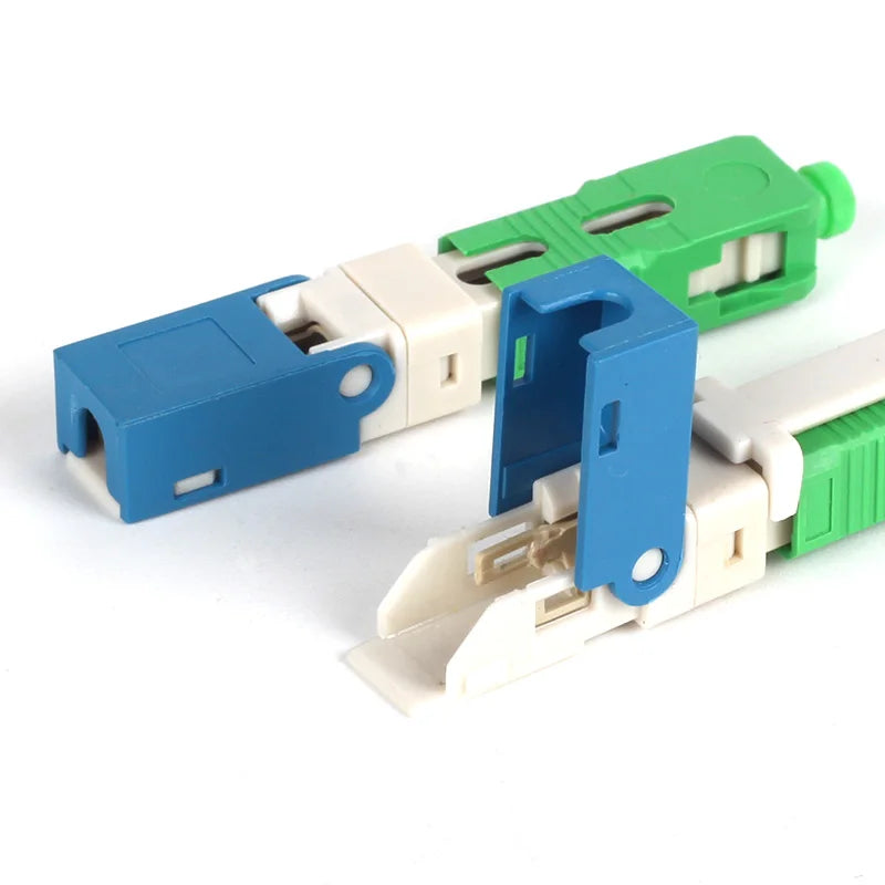 Custom 100PCS FTTH SC APC Optical fibe quick connector SC APC FTTH Fiber Optic Fast Connector SC Connector Manufacturer