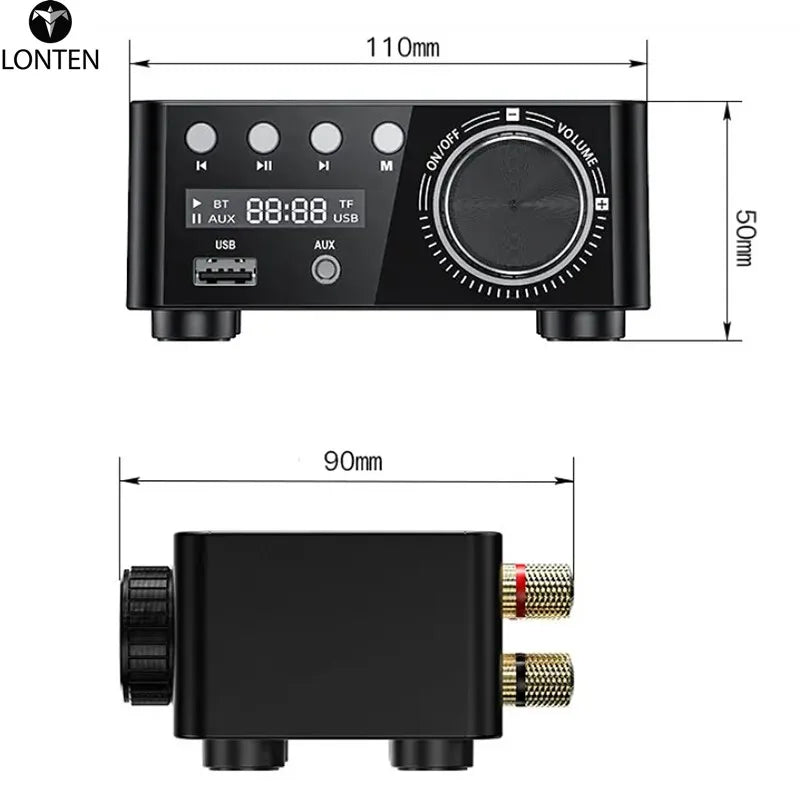 Custom TPA3116 Power Mini Amplifier audio 5.0 Receiver Stereo Home Car Amp USB 100w Music Player stereo audio amplifier Manufacturer