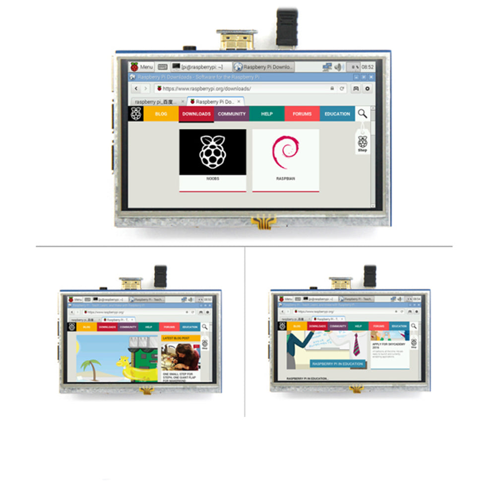 5 inch LCD screen display module 800*480 resistive touch for Raspberry Pi 3B screens Custom