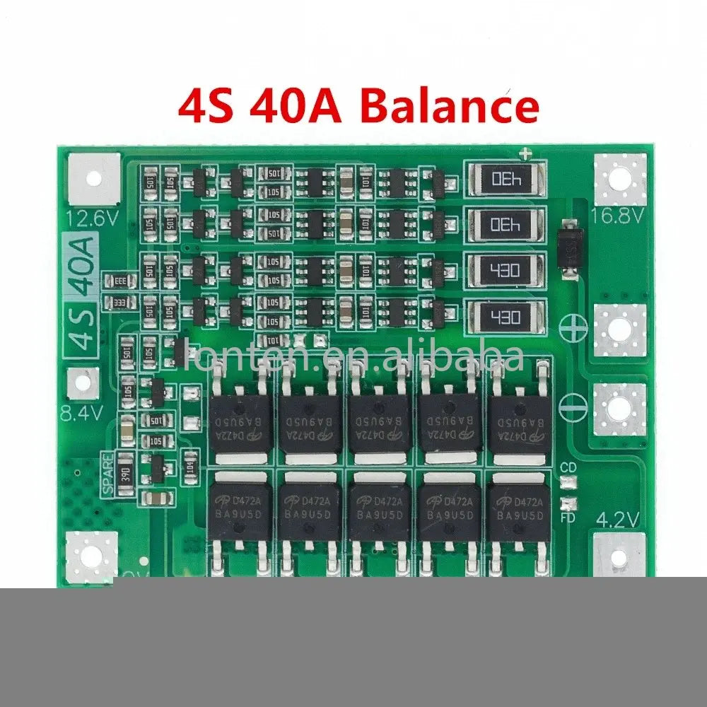 Custom 3S 4S 5S Li-ion Lithium Battery 18650 Charger BMS 25A 30A 40A 60A 100A Protection Board with Balance For Drill Motor Manufacturer