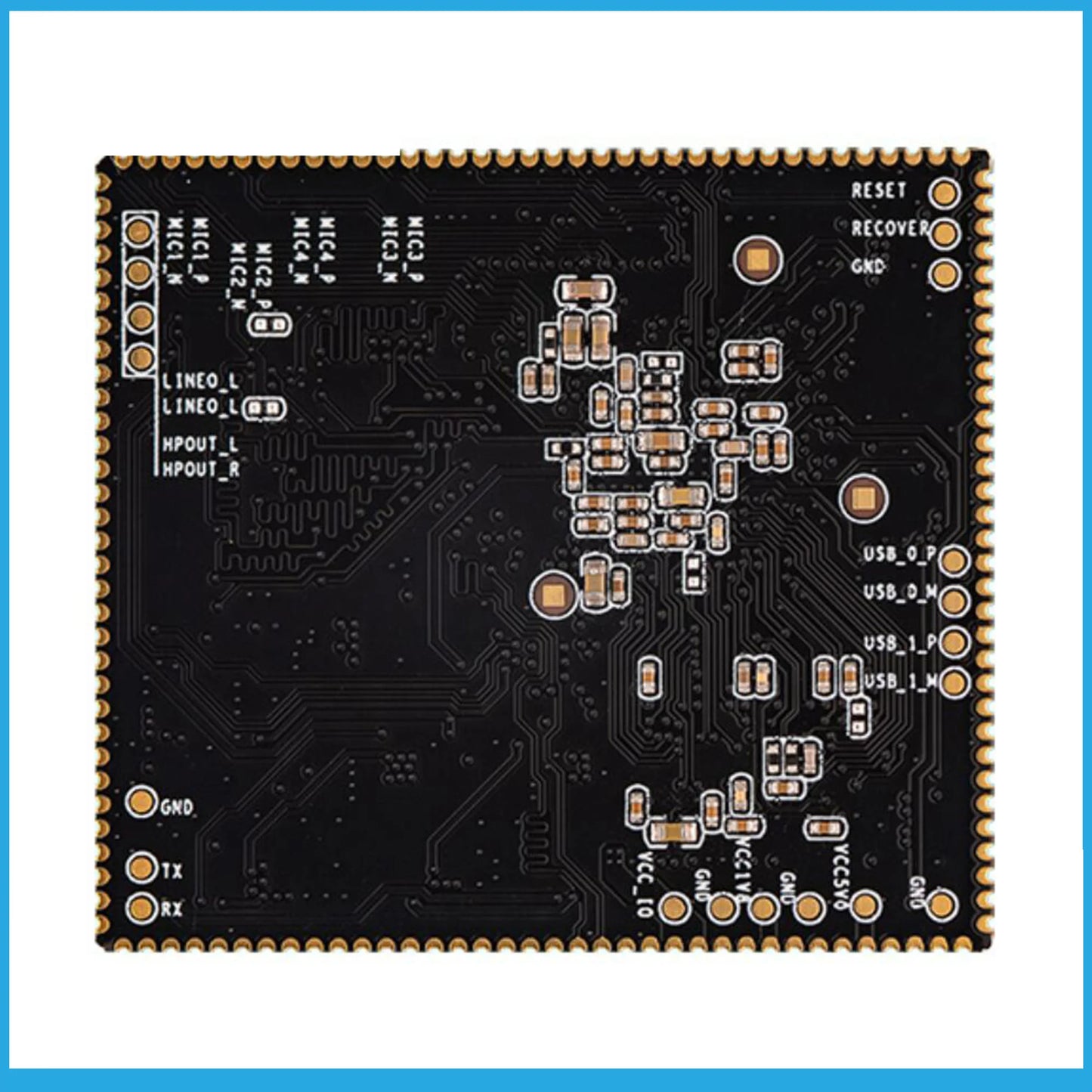 Custom RK330Y IOT quad-core 64 bit core board single chip microcomputer intelligent IoT verbal recognition Linux development board Manufacturer