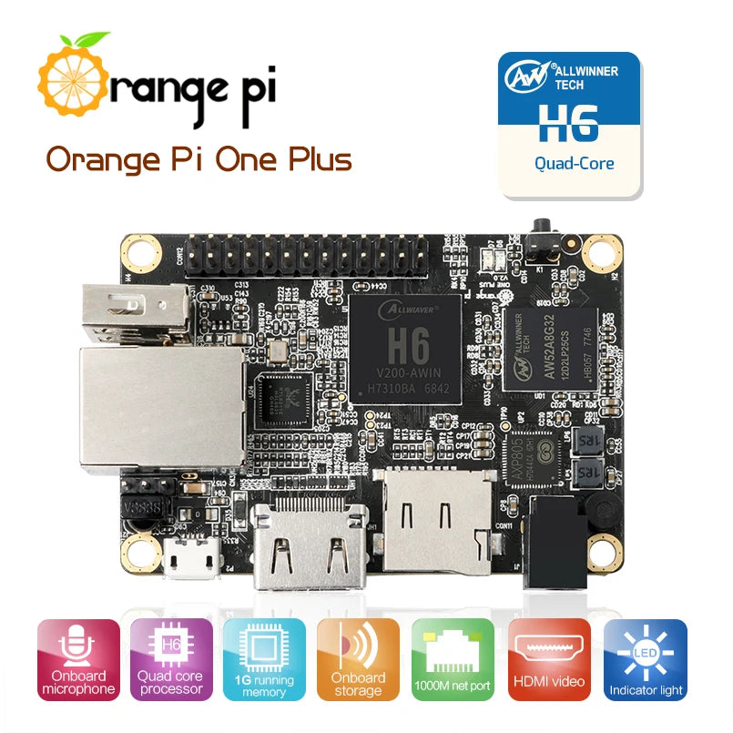 Custom Quad-core 64bit Support Android7.0 Mini PC  PCB L8f Display Pcba Electronic Control Board Orange Pi One Plus H6 1GB OEM Manufacturer