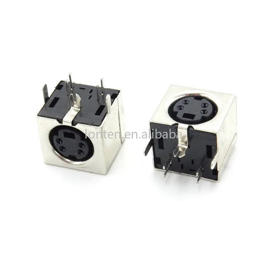Custom Custom 10PCS Black S Terminal 4P 4-Core Female Base Iron Shell Keyboard Socket PS2 Mouse Interface Socket Manufacturer