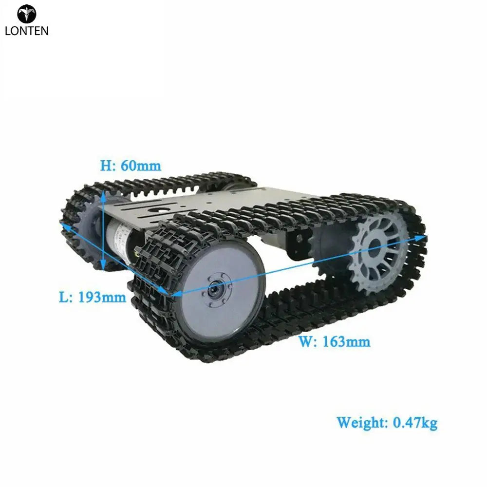 Custom Lonten TP101 High Tech Tracked Robot Smart Car Platform DIY Metal Robot Tank Crawler Chassis Platform Kit for arduinos - Silver Manufacturer
