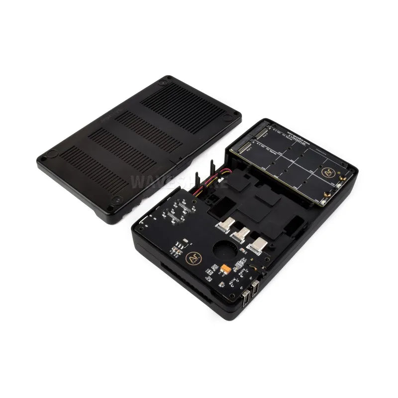ARGON ONE V5 Case for Raspberry Pi 5 Dual M.2 NVMe PCIe Slots Aluminum Alloy Built-in Cooling Fan