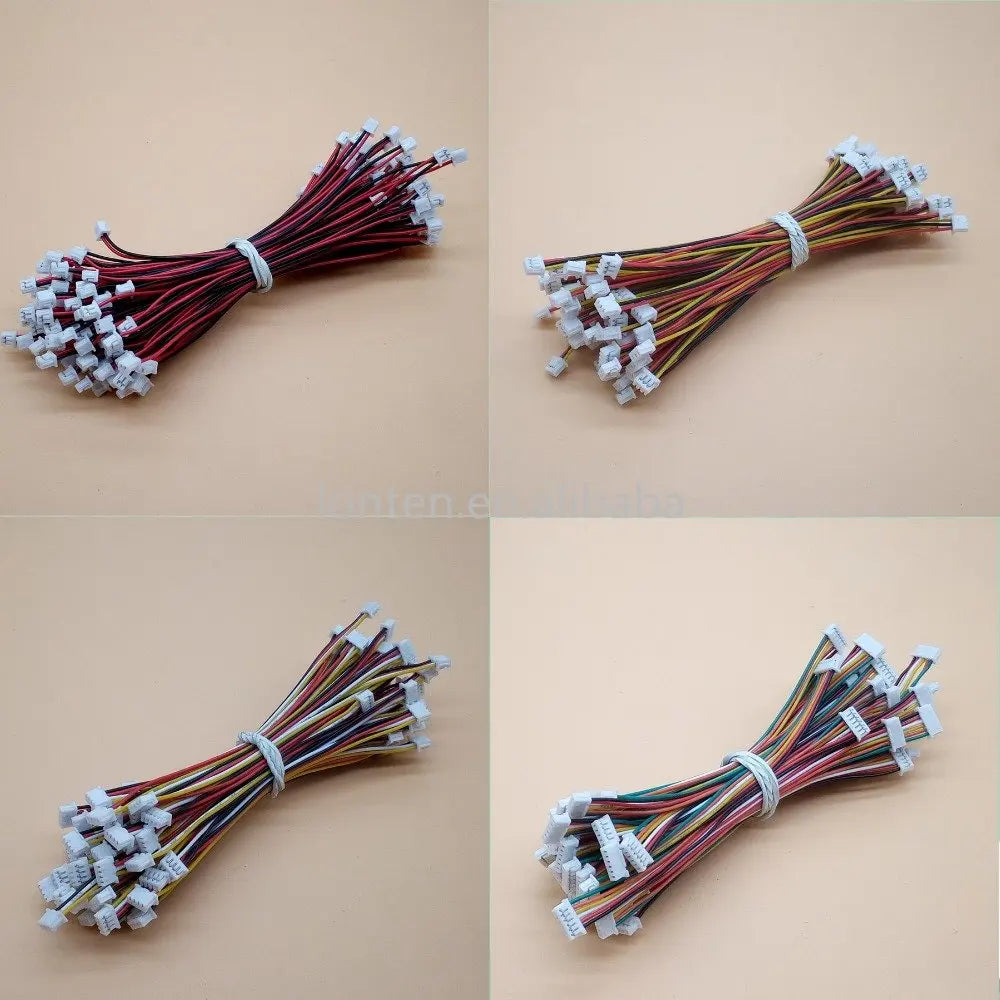 Custom 50Pcs JST 1.25MM 2P/3P/4P/5P/6P/7P/8P/10 Pin Female Double Connector with Wire 150MM 1007 28 AWG JST 1.25 F/F Manufacturer