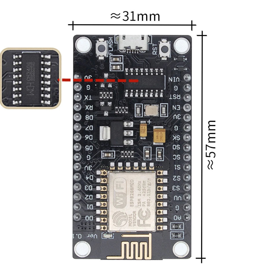 Custom Wireless module CH340/CP2102 NodeMcu V3 V2 Lua WIFI Internet of Things development board based ESP8266 ESP-12E with pcb Antenna Manufacturer