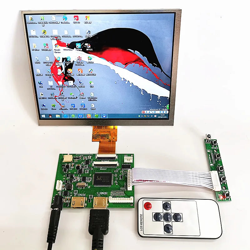 Custom 8 inch  IPS 1024 * 768 LCD panel+LCD driver module DYI kits for Raspberry Pi 3B 2 Car LCD module Manufacturer