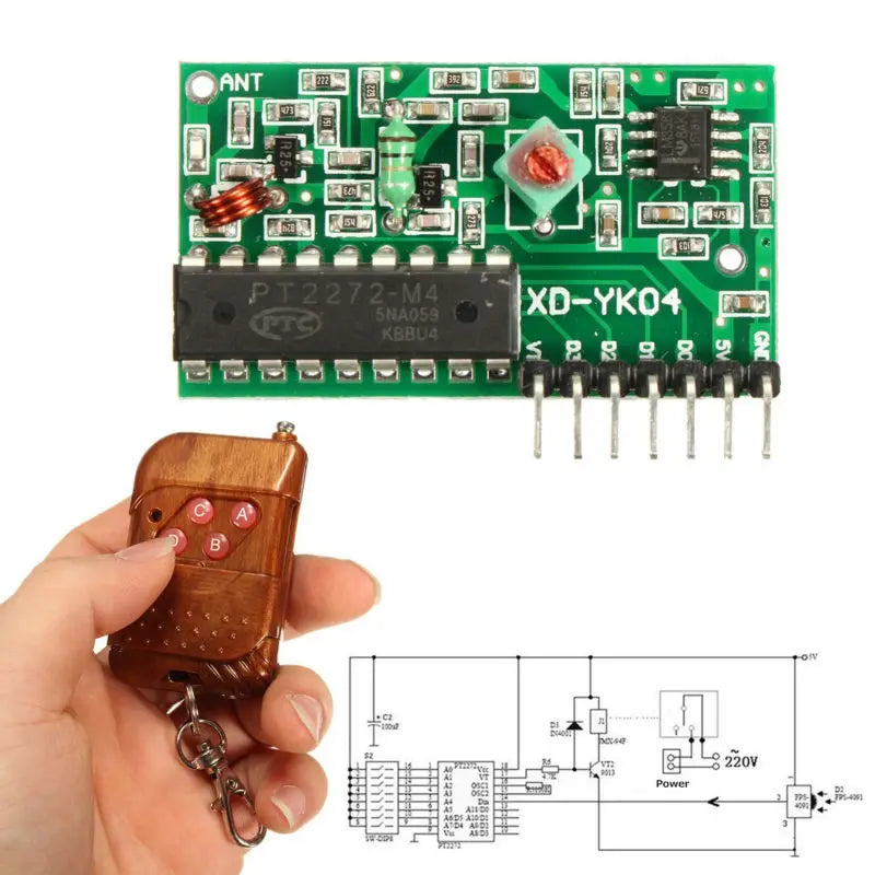 Custom IC2272 315MHz 4 Channel Wireless RF Remote Control IC-2272 modules Manufacturer