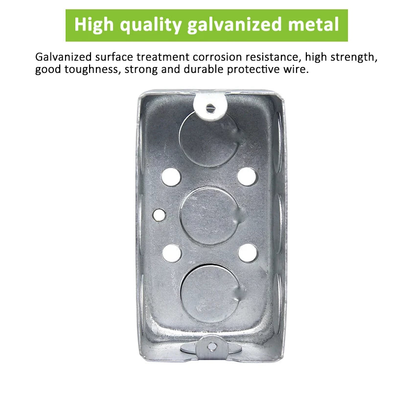 Custom US/AU Standard Electrical Mounting Box Galvanized Metal Steel Rectangle Handy Box Conduit Wall Mount Switch Box Manufacturer