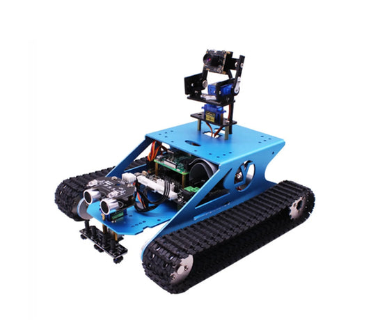 Custom custom Ai Vision Maker Stem Onderwijs Raspberry Pi G1 Smart Tank Robot Auto Kit Met Wifi Camera Manufacturer