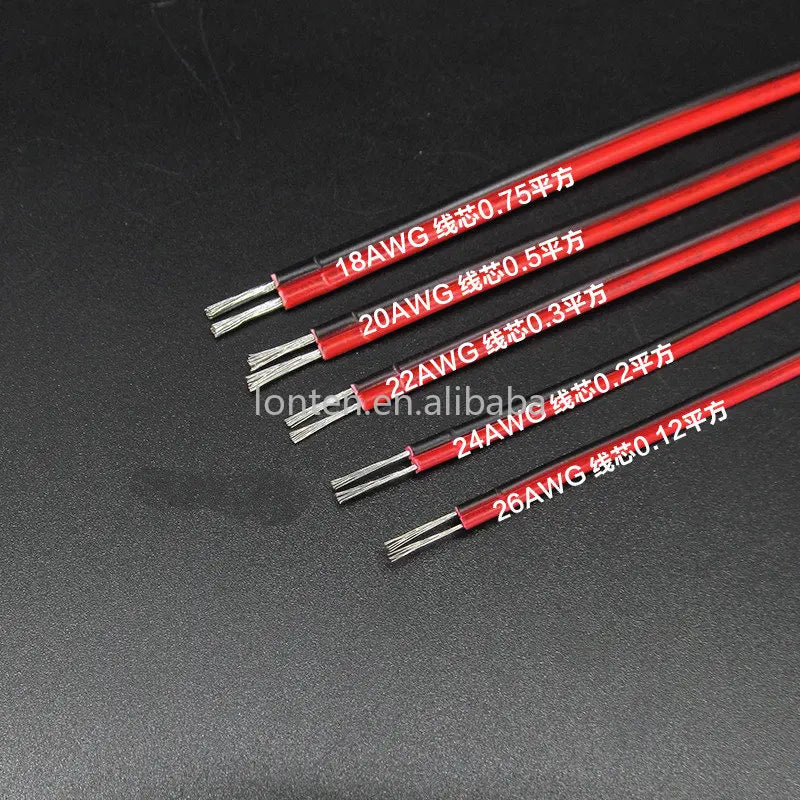 Custom Custom 5 Meters Wire 18AWG 20AWG 22AWG 24AWG 26AWG Electrical Wire Tinned Copper Insulated PVC Extension LED Strip Cable Manufacturer