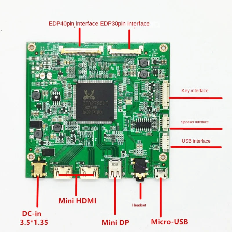 Custom Custom 4K portable LCD display driver board DP/HD to EDP HD HDR Manufacturer