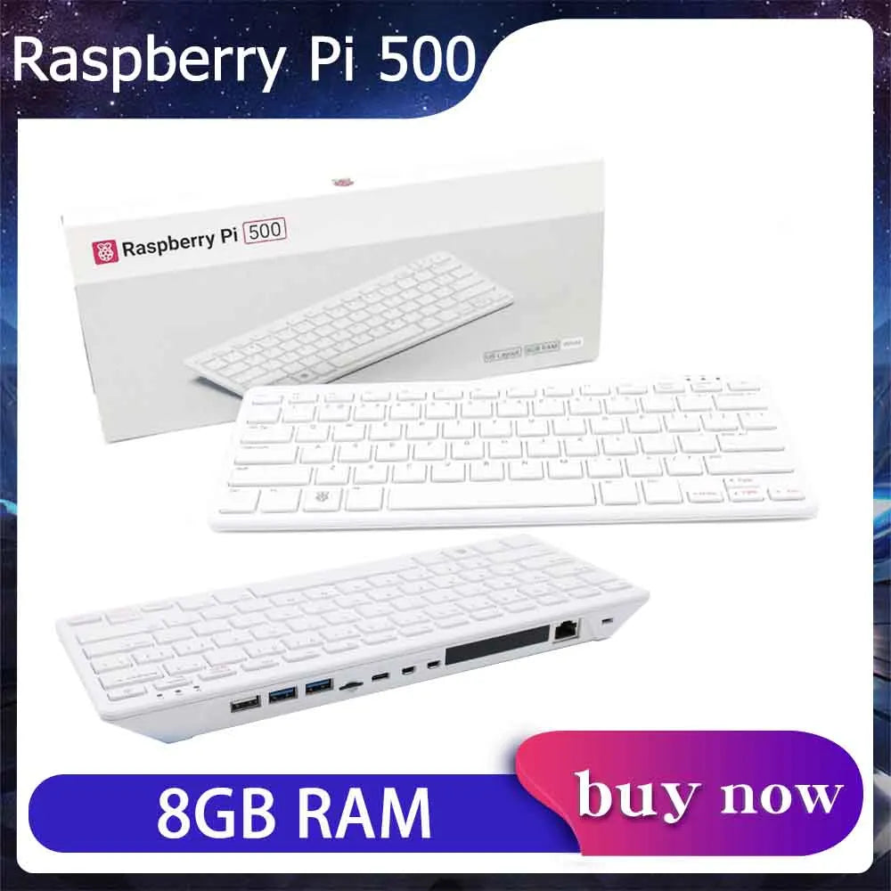 Geekdiytime Raspberry Pi 500 Keyboard 8GB RAM Quad-core for Cortex A76 Processor