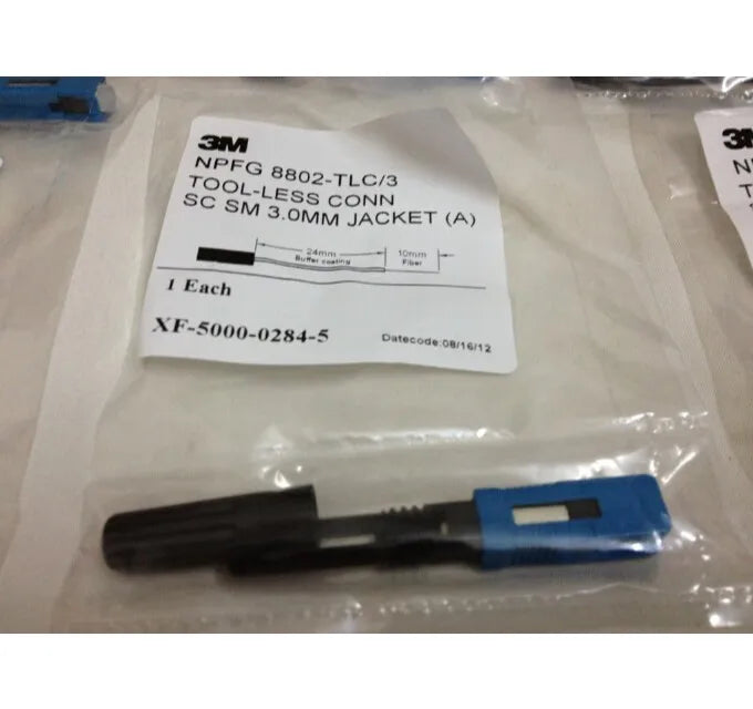 Custom 10PCS 3M 8802-TLC/3 SC/upc single-mode fiber optic SC quick connector0.9 3.0 FTTH Fiber Optic 3M SC Fast Connector Manufacturer