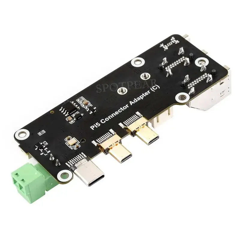 Raspberry Pi 5 PCIe to M.2 Multi Function Adapter Board Supports Dual 4K HD Output Pi5 Connector Adapter (C)