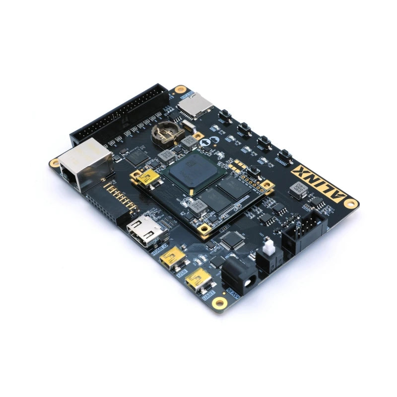 Custom Custom PCB Alinx XILINX FPGA Black Gold Development Board Spartan-7 VIVADO AX7050 XC7S50FGG484 Companion video tutorial pcba des Manufacturer