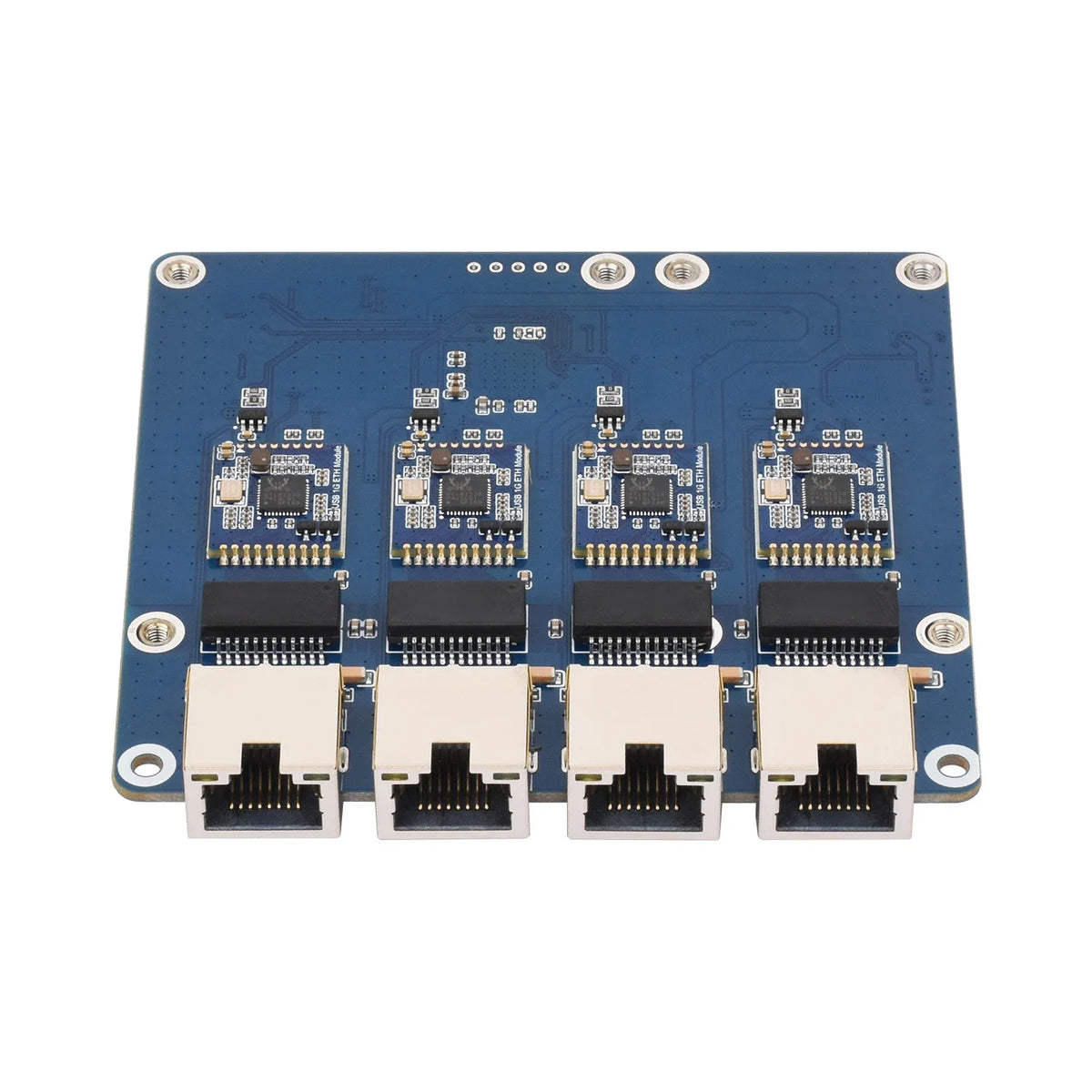 PI5 PCIe TO 4-Channel Gigabit Ethernet Expansion Board for RasPi Raspberry Pi 5 Projects 1GB 2GB 4GB RAM Accessories Driver-Free