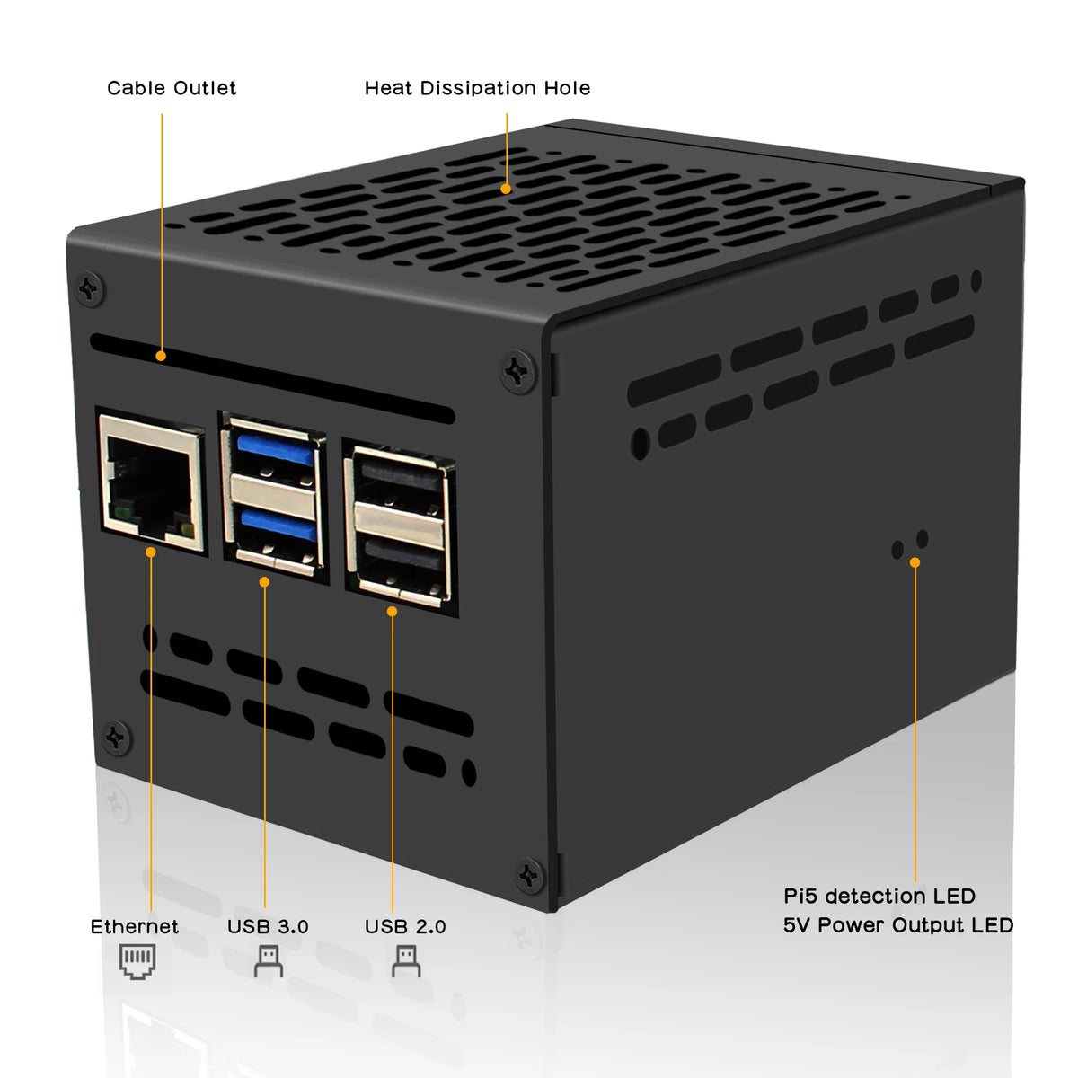 Custom  X1200-C1 Metal Case for Raspberry Pi 5 & X1200 UPS Board
