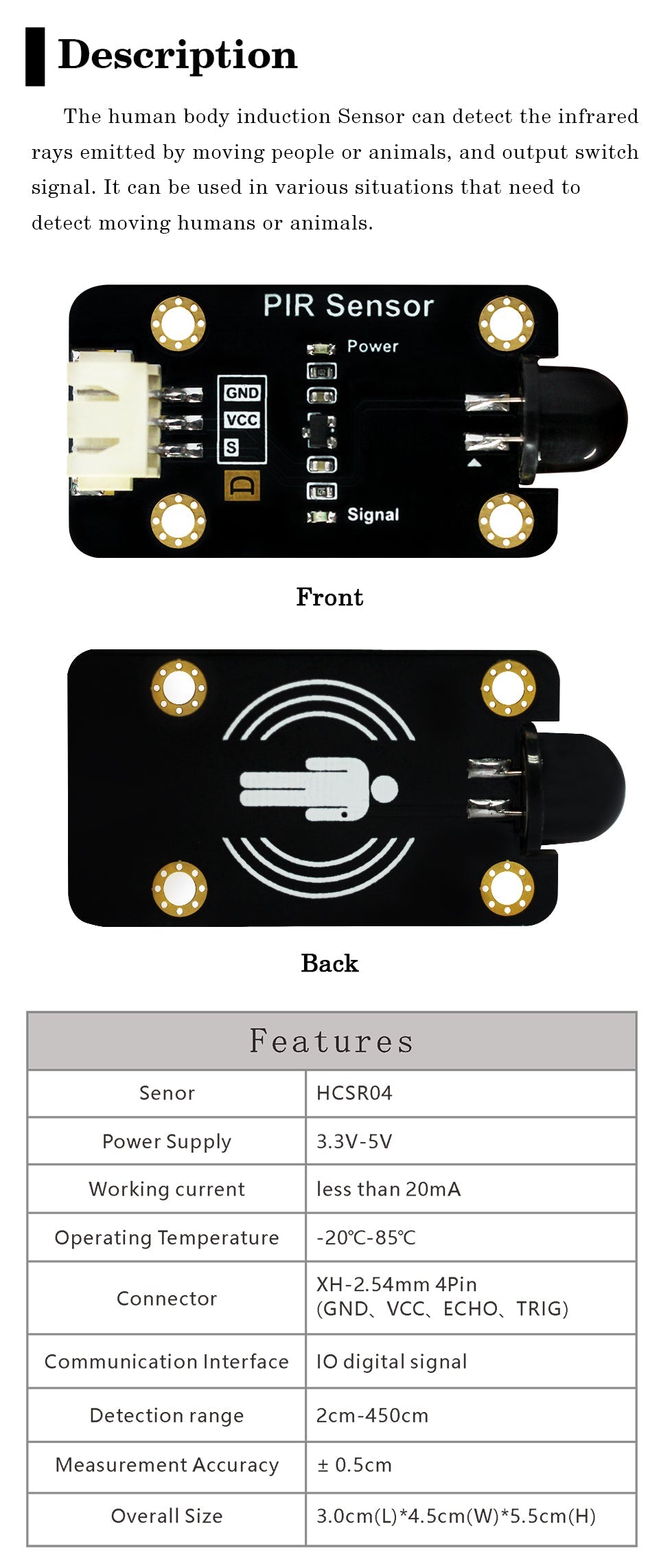 Custom PCB 12v adapter pcba Human Body Infrared Sensor PIR Senor Detector Module for pyBoard MicroBit pcba alarmer gsm