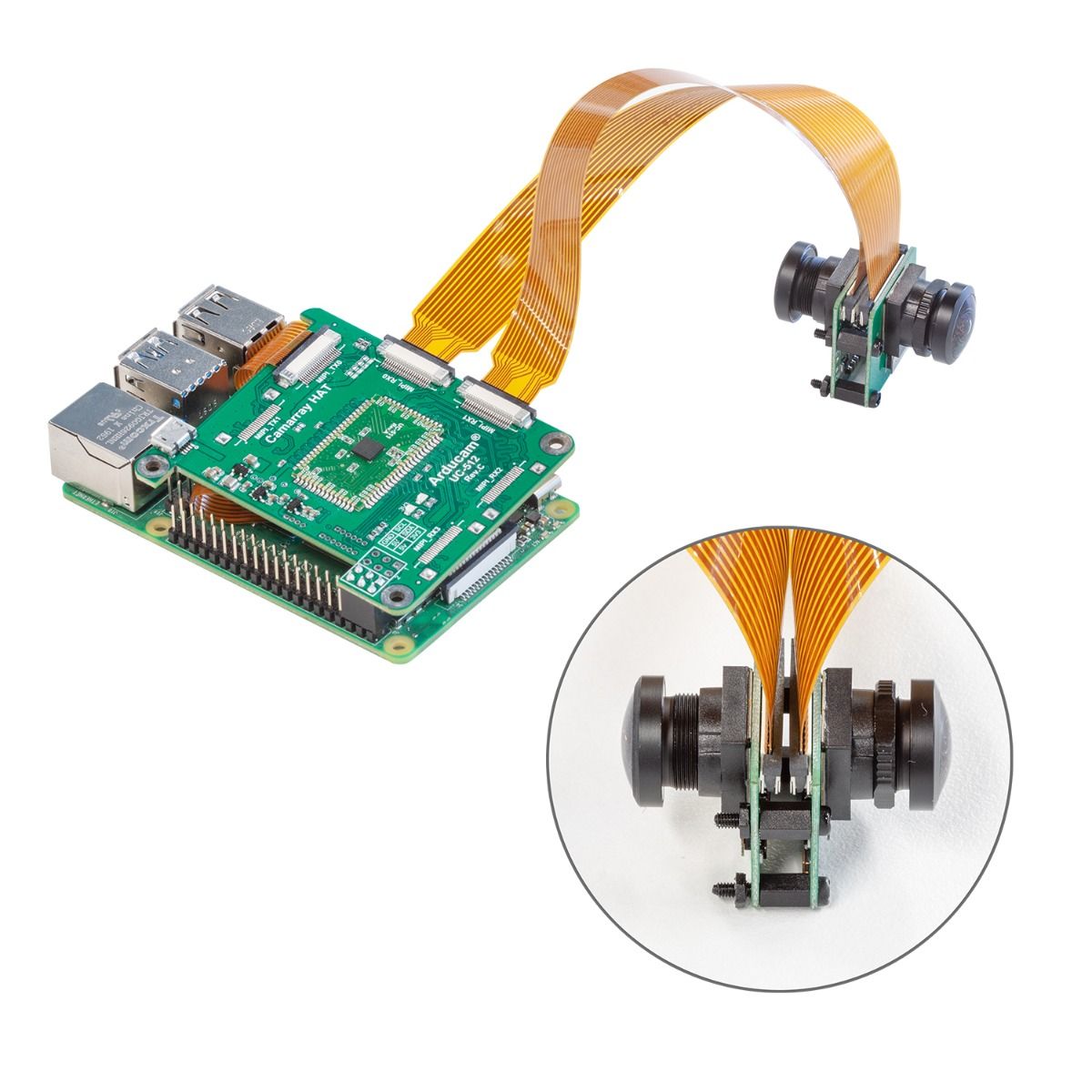 Arducam 8MP Synchronized Stereo Camera Bundle Kit for Raspberry Pi Wit ...