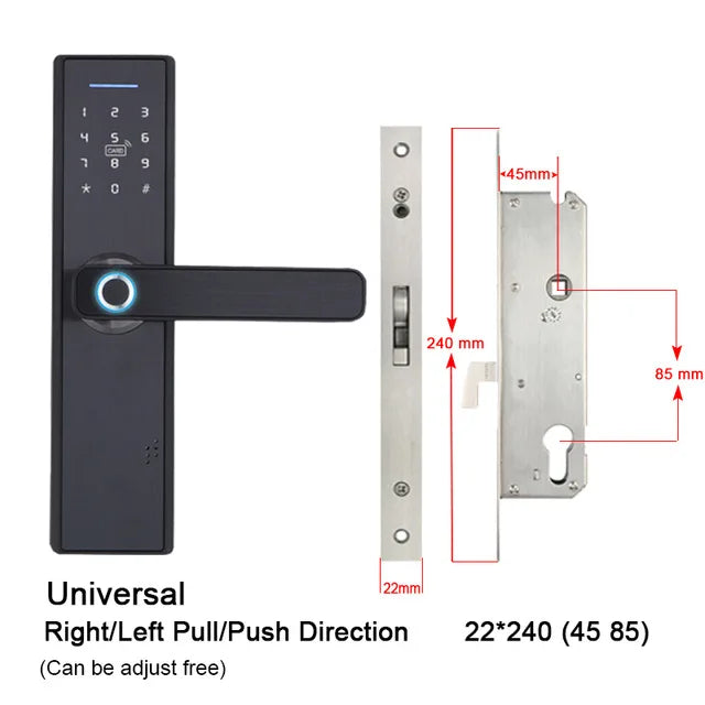 Custom Home Electronic Electric Tuya APP Wifi Smart Lock,Digital Biometric Fingerprint Door Lock  password IC Manufacturer