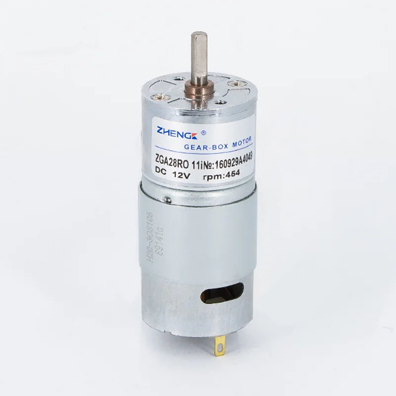 Custom ZGA28RO DC12V 24V 4/5/10/20/30/40/50/60/80/100/120/150/160/200/300/400/454/1600 RPM gear motor 28mm High Torque Manufacturer