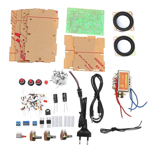 Custom DIY TDA2030 Mini Dual Audio Amplifier Kit Speaker With Shell acrylic case modules Manufacturer