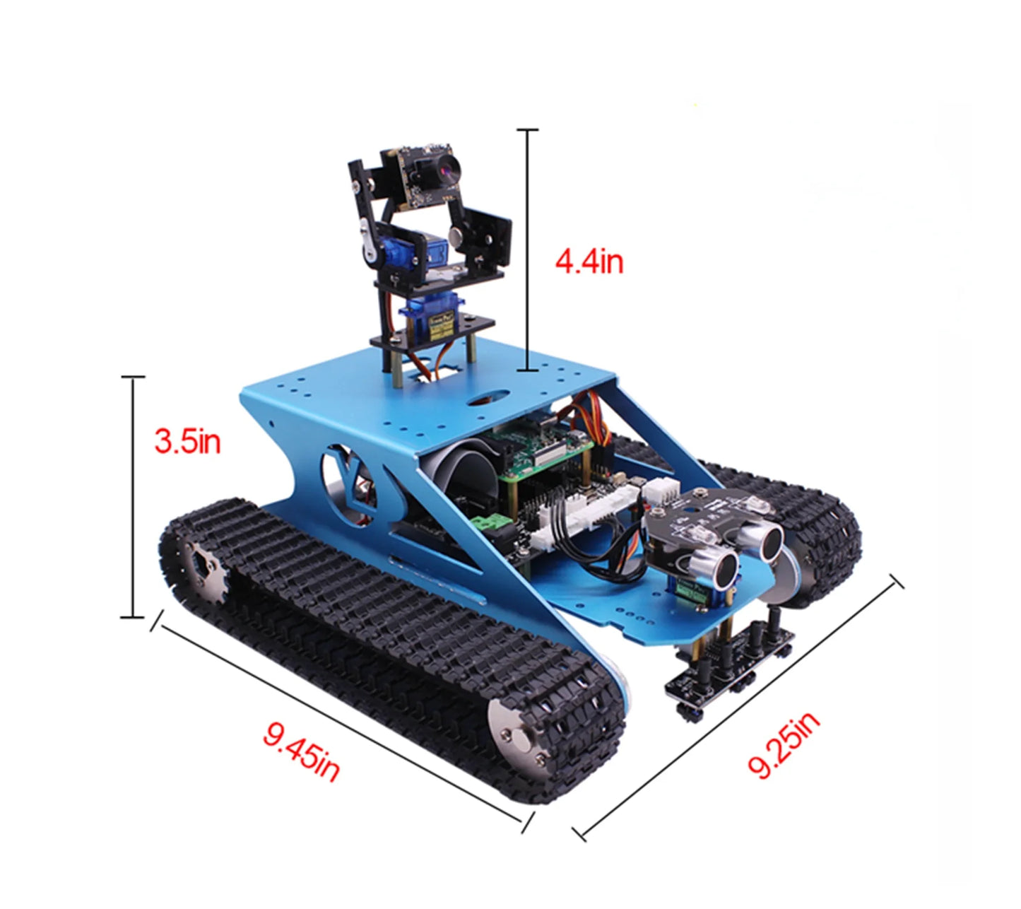 Custom custom Ai Vision Maker Stem Onderwijs Raspberry Pi G1 Smart Tank Robot Auto Kit Met Wifi Camera Manufacturer