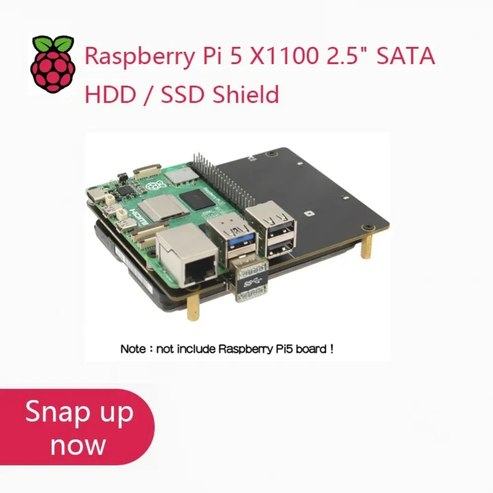 Raspberry Pi 5 X1100 2.5" SATA HDD / SSD Shield Custom  Custom