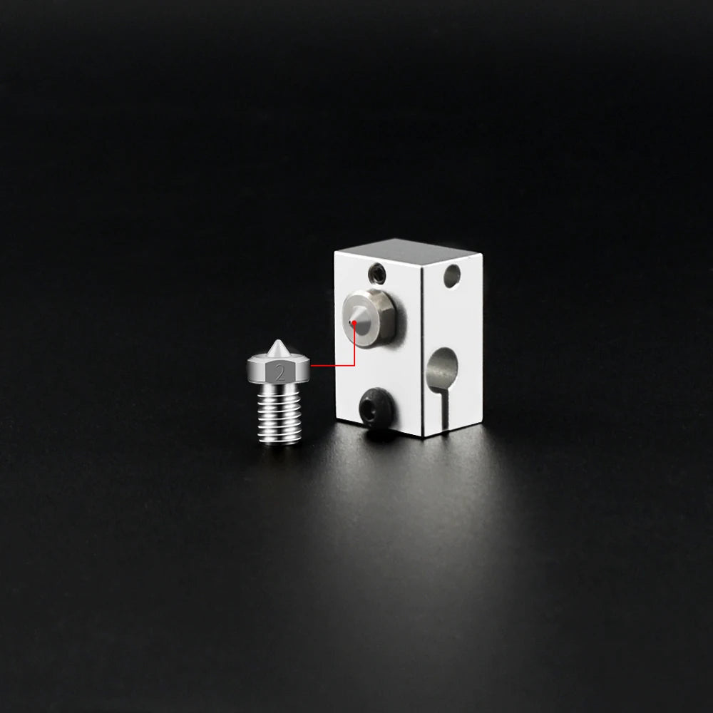 Custom 3D Printer Parts TC4 Titanium Alloy Nozzle E3D V5 V6 High Strength Nozzle M6 Thread  J-head Hotend Extruder 1.75MM Filament Manufacturer