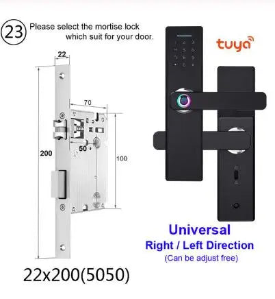Custom Wifi Electronic Door Smart  Lock With Tuya APP Remotely  Biometric Fingerprint  Smart Card Password tuya smart lock Manufacturer