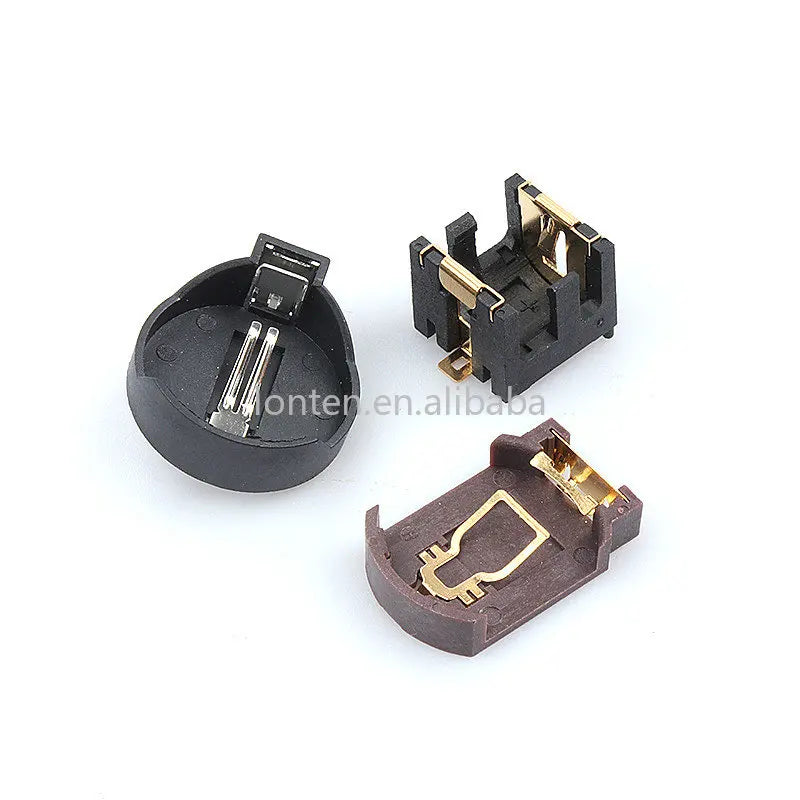 Custom 10PCS CR1220 CR1225 CR2025 CR2032 Button Battery Ibuw Socket Holder Battery Storage Box 2025 2032 Battery Organizer Manufacturer