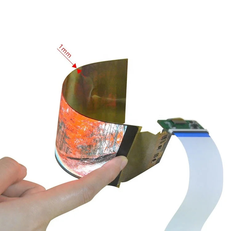 Custom 6 Inch 1080x2160 Full HD Small Flexible Oled Amoled Display Panel Bendable Oled Flexible Display Rollable Screen Manufacturer