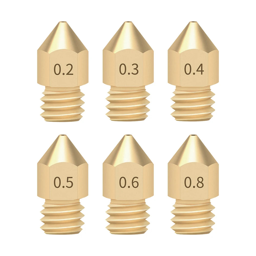Custom MK8 Nozzle Brass 0.2MM 0.3MM 0.4MM 0.5MM Extruder Print Head Nozzle For 1.75MM CR-10 CR-10S Ender 3 3D Printer Accessor Manufacturer