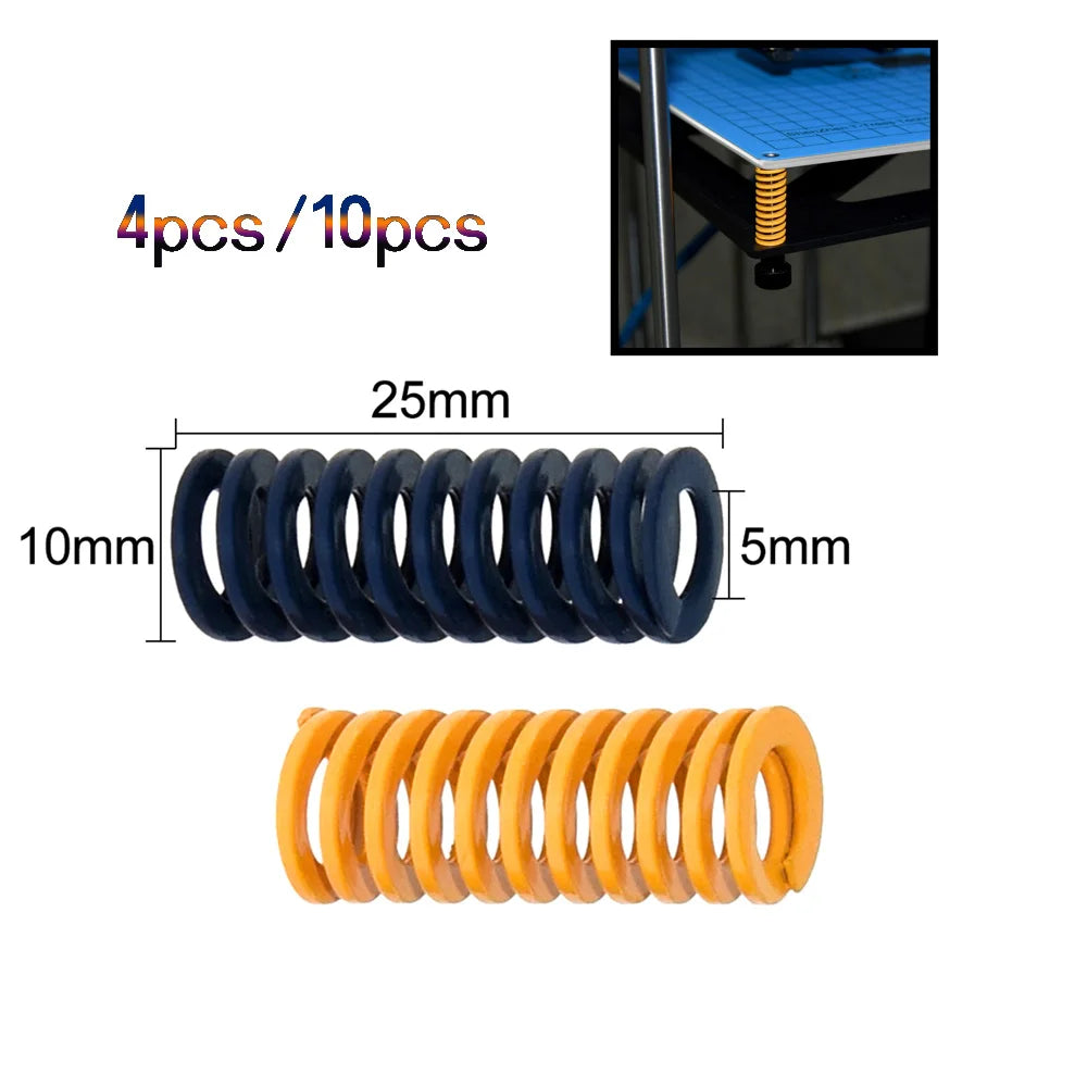 Custom 4pcs/10pcs 3D Printer Parts Spring Heated Bed 10*25MM Hot Plate 3D Printer Accessories Reprap Imported For Ender 3 Pro CR10 MK2A Manufacturer