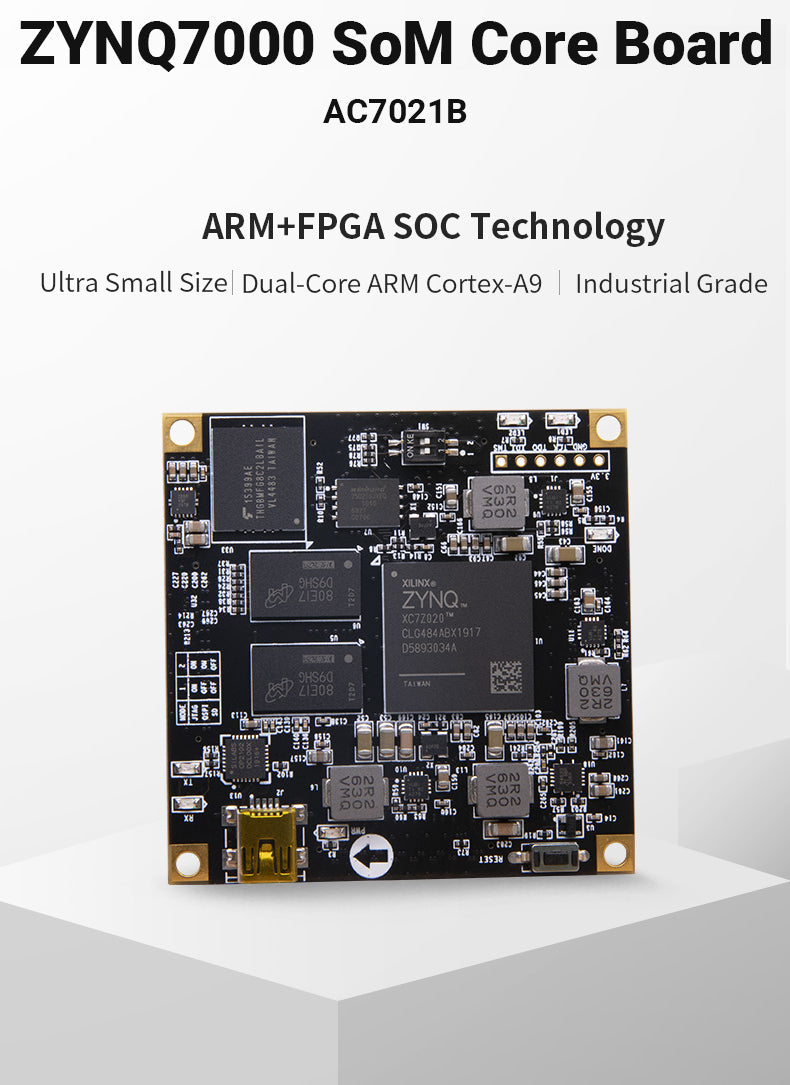 SoMs AC7021B: XILINX Zynq-7000 SoC XC7Z020 ZYNQ ARM 7020 FPGA Development Board SoM 8G EMMC System on Module Custom PCB camera customize