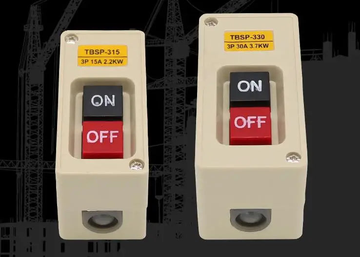 Custom Lonten New TBSP-330 3 Phase ON/OFF Lock Tend Push Button Switch Station 3.7Kw 30A For Textile Machinery Manufacturer