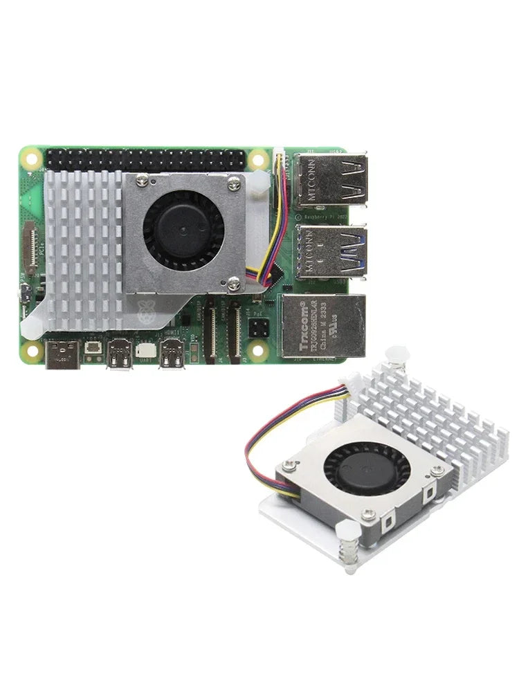 Raspberry Pi 5 Active Cooling Kit - Aluminum Heatsink with PWM Fan for Extreme Heat Dissipation