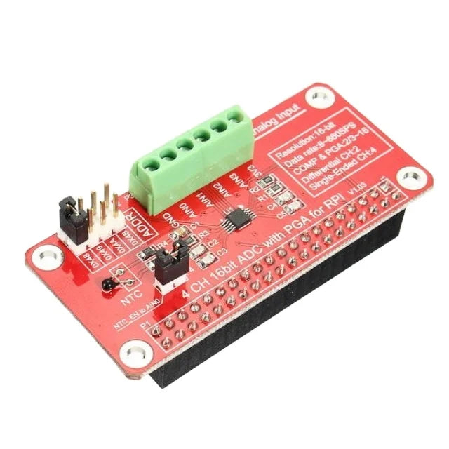 Custom Custom ADS1115-ADC Module Board 3.3v 4Ch 16bit ADC with PGA Ele ...