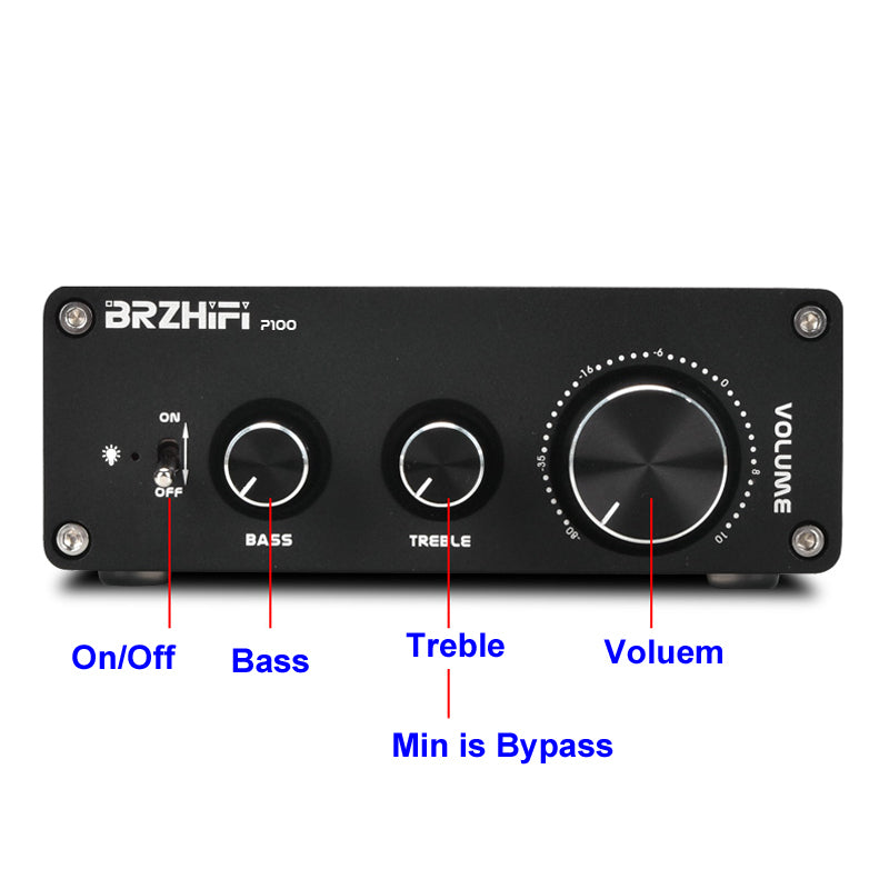 50W + 50W 6J5 preamplifier stereo preamplifier with ttone adjustment Class D power integrated amplifier PCB assembly