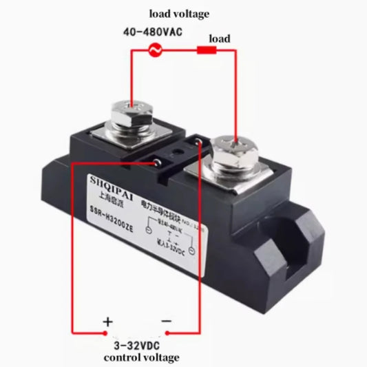 Custom H3200ZE Solid State Relay 100A Electric Heating Temperature Control 150A SSR-300A Electric Furnace H3120ZF 400A