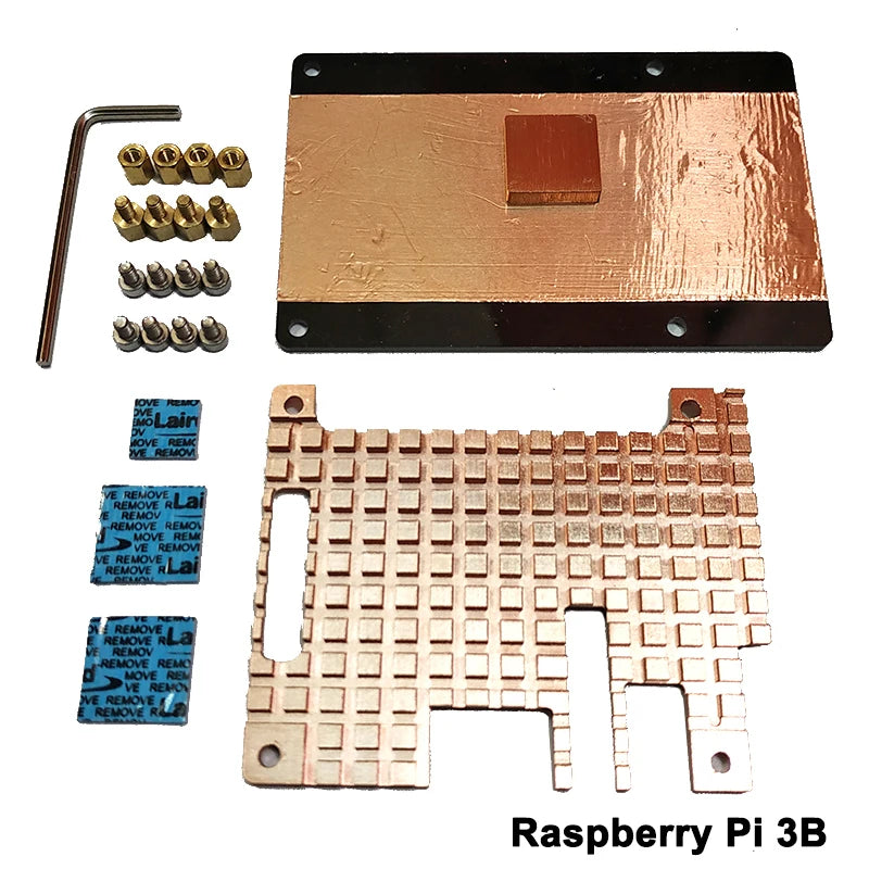 Custom Raspberry Pi 3 Mode Copper Heatsink  Protective Case Passive Cooling Protective Shell Metal Enclosure for Raspberry Pi 3/3B+ Mod Manufacturer